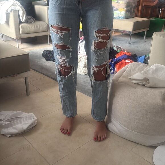 Distressed Light Blue Jeans - PISTOLA Denim Jeans - Size 27 - Great Condition - Picture 2 of 4